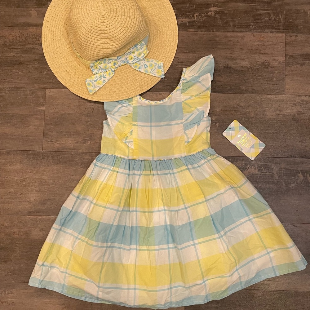 Tommy Bahama Kids dress with matching hat. New with tags